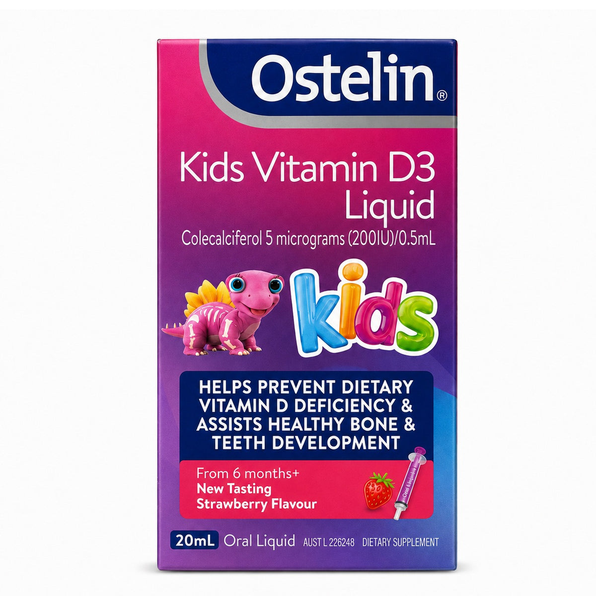 Ostelin Kids Vitamin D3 Liquid Strawberry Flavour 20ml