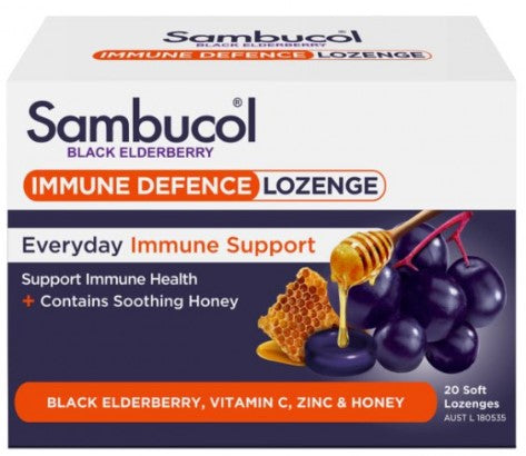 Sambucol Black Elderberry Immune Defense Lozenges 20 แพ็ค