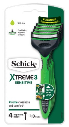 Schick nam dao cạo Xtreme 3 Dao cạo dùng một lần nhạy cảm 4 Gói