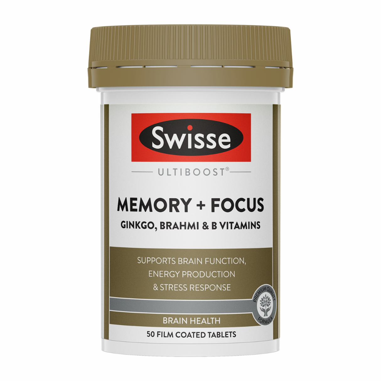 Swisse Ultiboost Memory + Focus Ginkgo Brahmi & Vitamins 50 Tablets
