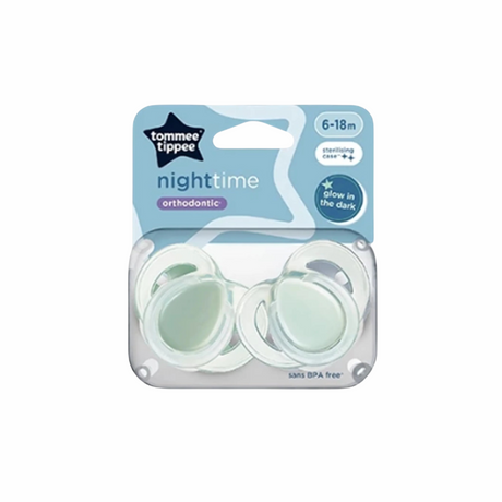 Tommee Tippee Night Time Orthodontic 6-18 Months 2 Pack