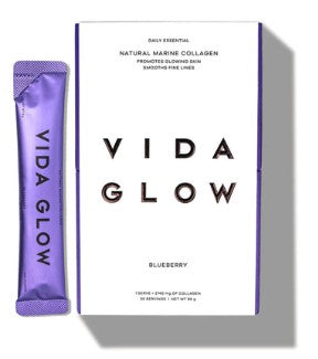 Vida Glow Natural Marine Collagen Sachets บลูเบอร์รี่ 30 เสิร์ฟ